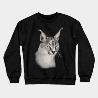 Caracal Close-Up African Wildlife Crewneck Sweatshirt